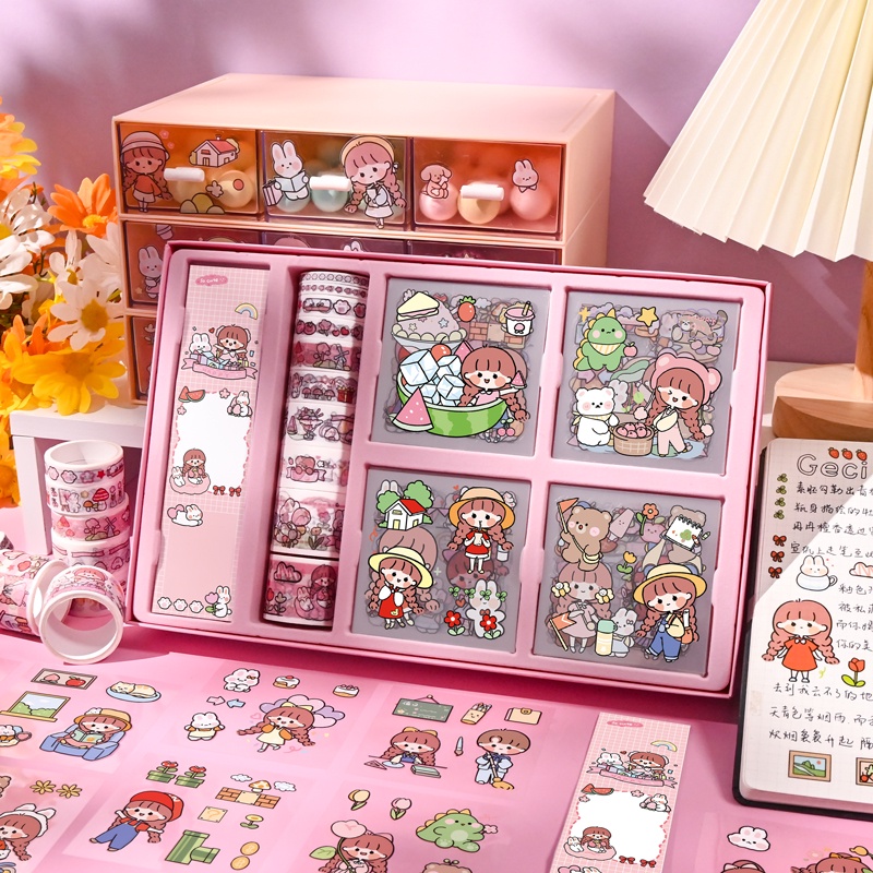 [New Style Ready Stock] Cute Handbook Material Spree Gift Pack Sticker