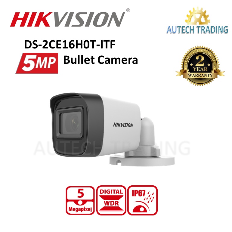 HIKVISION DS-2CE16H0T-ITF 5MP Turbo HD Bullet Camera Analog OUTDOOR DS ...