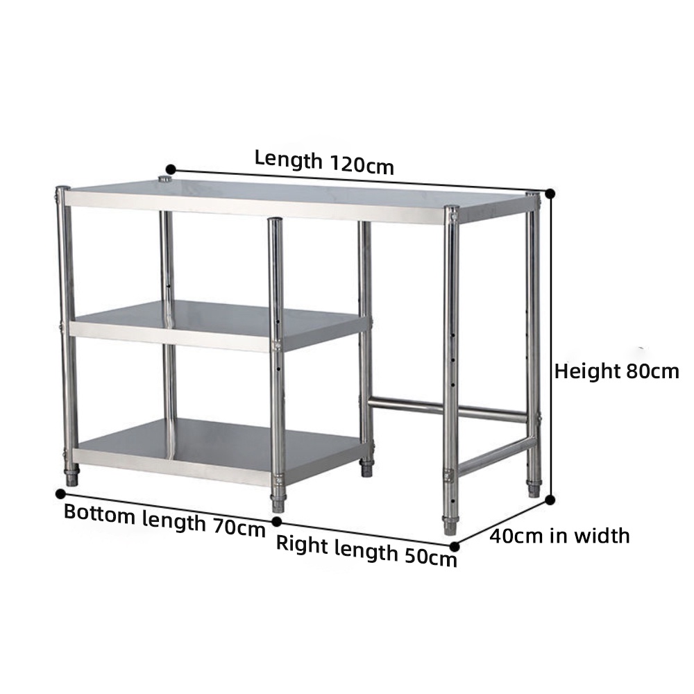 Ready Stock🔥304 stainless steel kitchen shelf, gas shelf, worktop, with ...