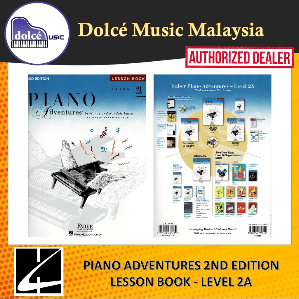 Faber - Piano Adventures 2nd Edition Lesson Book - Level 2A | Shopee ...