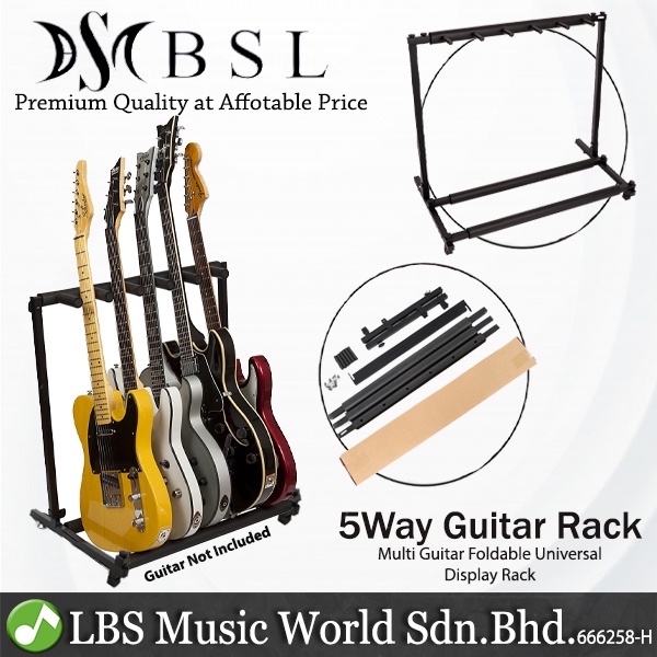 BSL Multi Guitar Foldable Universal Display Rack and Stand Suitable For ...