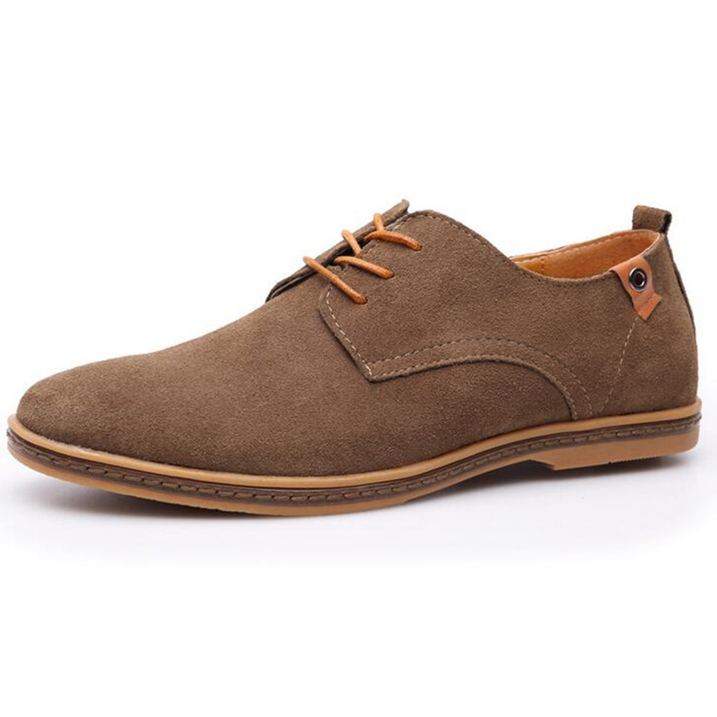 Size 39-48 Men's Oxfords Casual Suede European style Leather Shoes ...