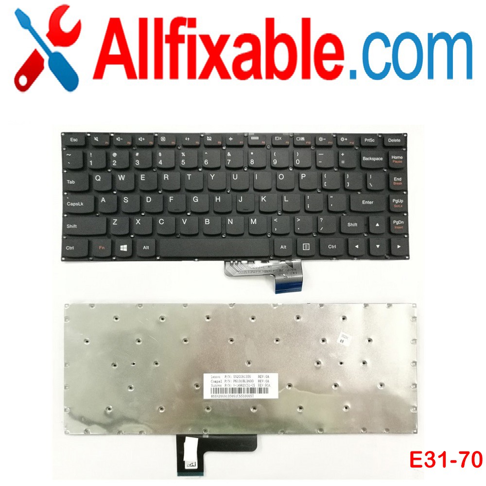 Lenovo E31 E31-80 E31-70 Notebook / Laptop Replacement Keyboard ...