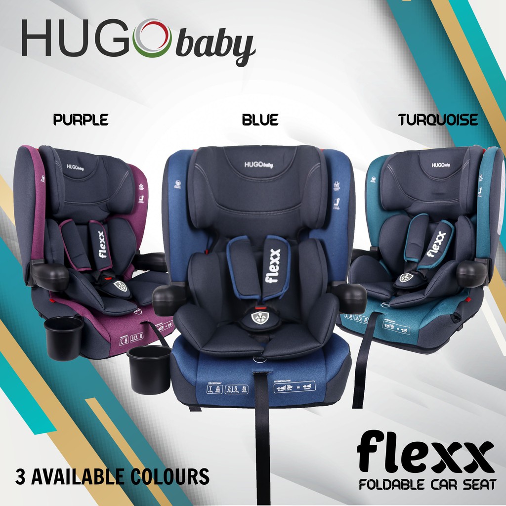HUGO BABY Flexx Foldable ISOFIX Baby Car Seat- BOOSTER Up to 36kg