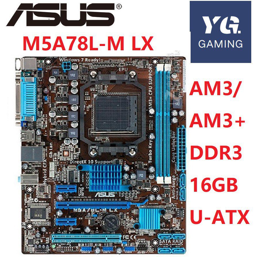 Asus M5A78L M LX Desktop Motherboard 760G 760L Socket Socket AM3