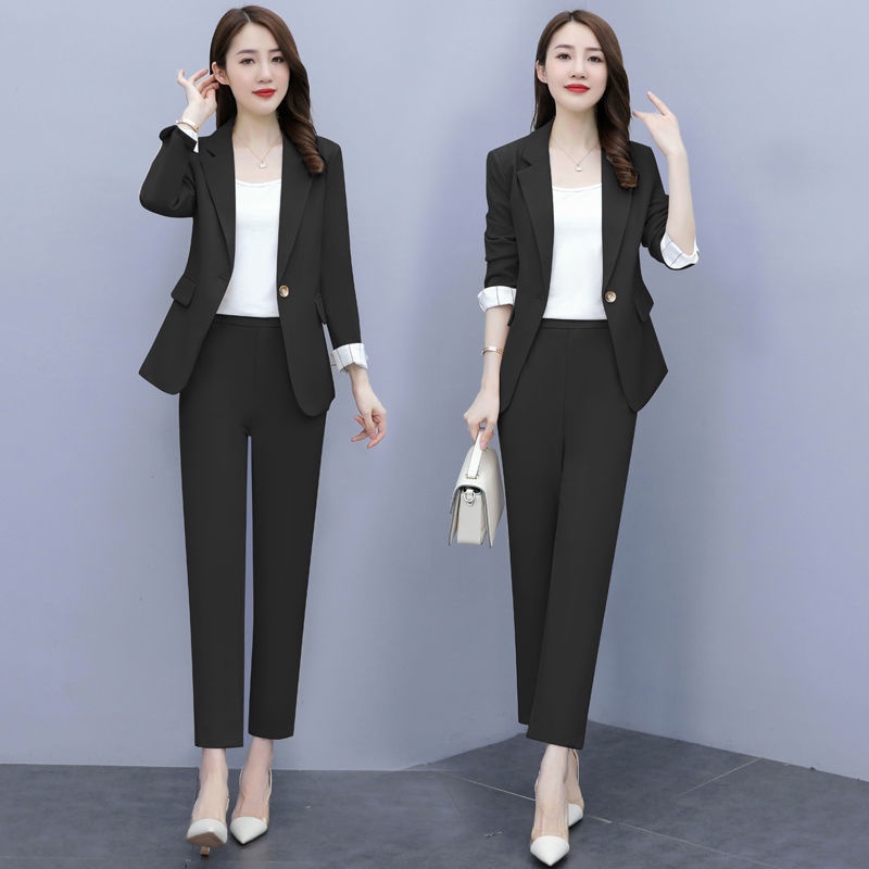 Office Wear Three-Piece formal Suit Set Wear Plus Size Blouse | Shopee ...