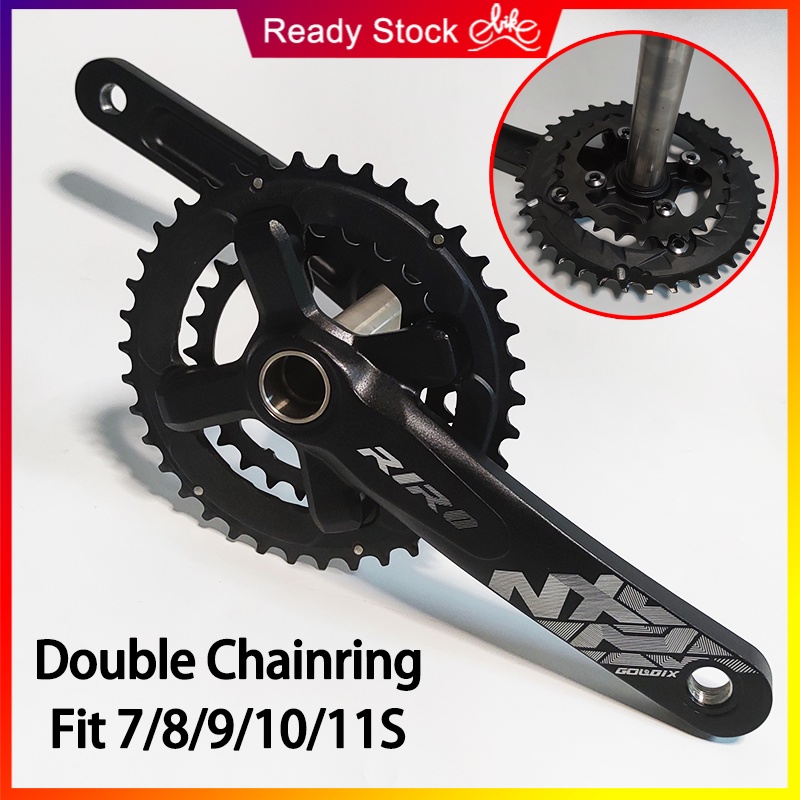 Ready Stock Mountain Bike crankset double chainring 175 170mm Crank set Fit Double Triple Chainring Crank Bicycle Accessories Shopee Malaysia