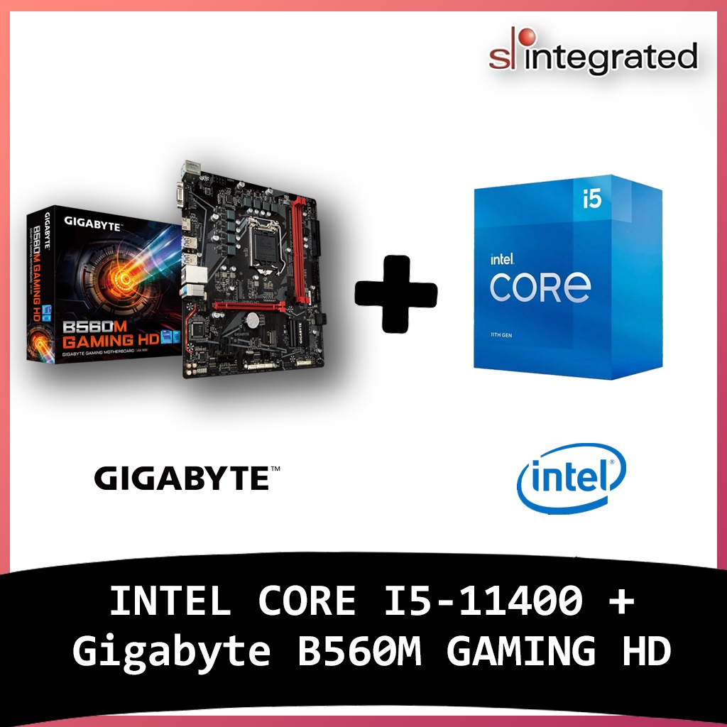 Intel Core I511400 Processor + GIGABYTE B560M GAMING HD mATX
