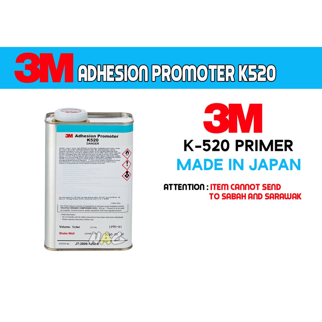 3M ADHESION PROMOTER K520 PRIMER 1L K-520 1LITER Shopee Malaysia