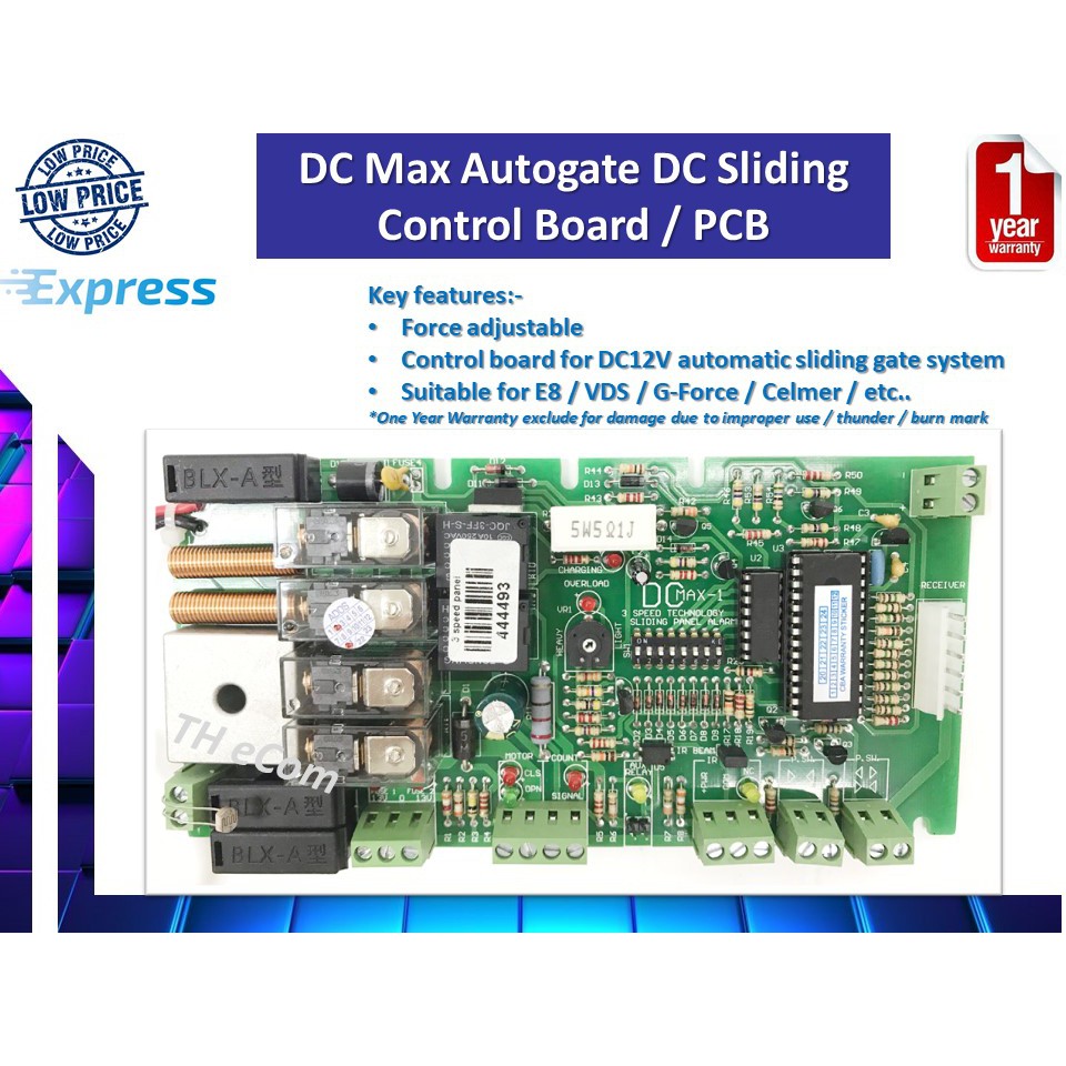 Dc Max Autogate Dc Sliding Control Panel Board Shopee Malaysia