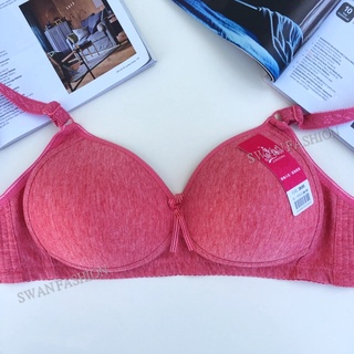 Malaysia ready stock️] S0045 Cotton wireless bra size 36-42 thin sponge  nipis 3 hook baju dalam wanita xde besi B cup