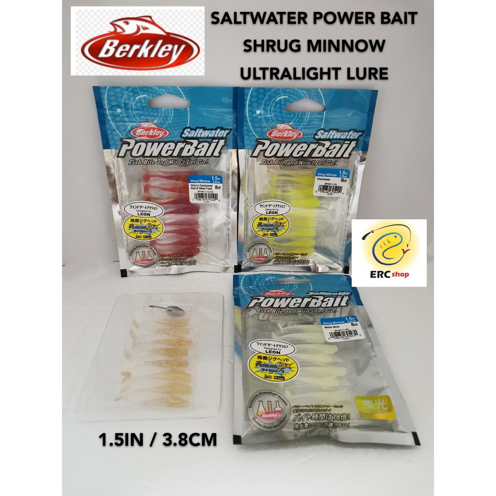 Berkley Salwater Power Bait Shrug Minnow Ultralight Lure 3.8cm