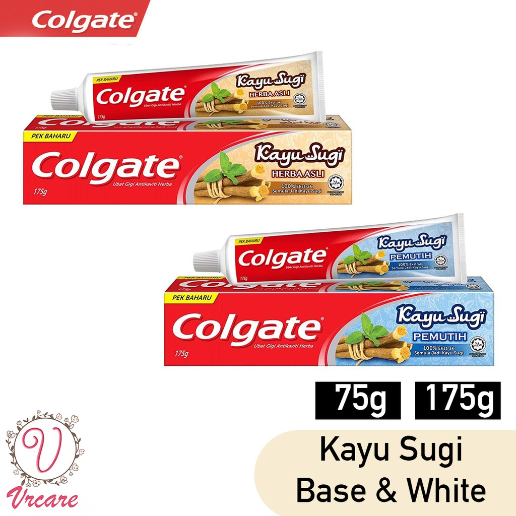 Colgate CDC Kayu Sugi ToothPaste 75g 175g , Base & white Ready Stock ...