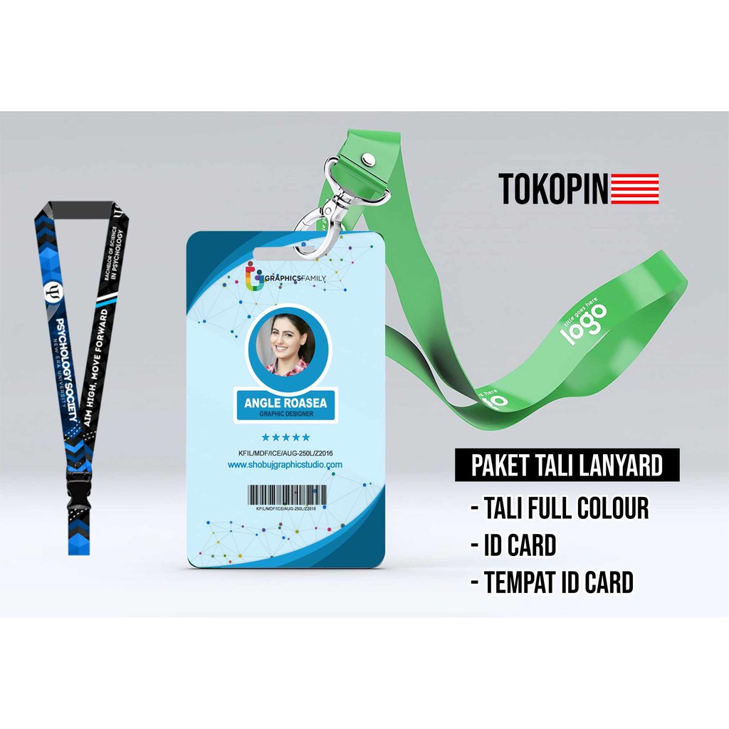 Id Card Print Package (Include Id Card & Id Card Strap & Case Id Card ...