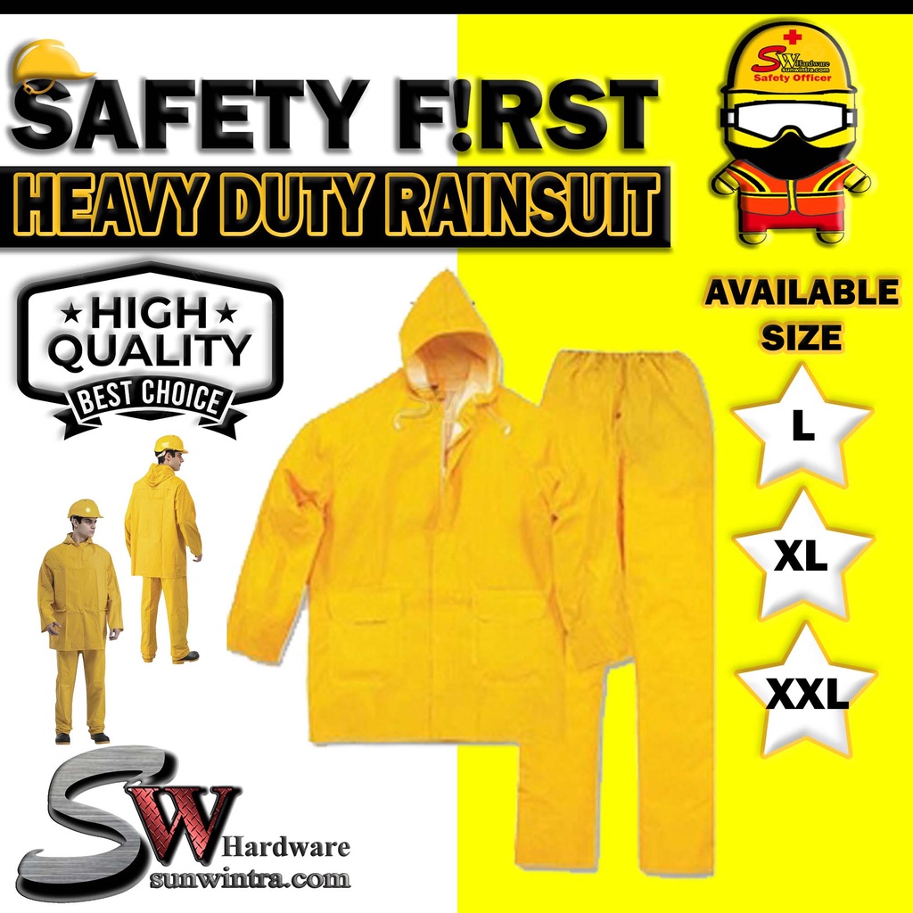 SW HARDWARE HEAVY DUTY RAINSUIT BAJU HUJAN RAINSUIT REFLECTOR Shopee Malaysia