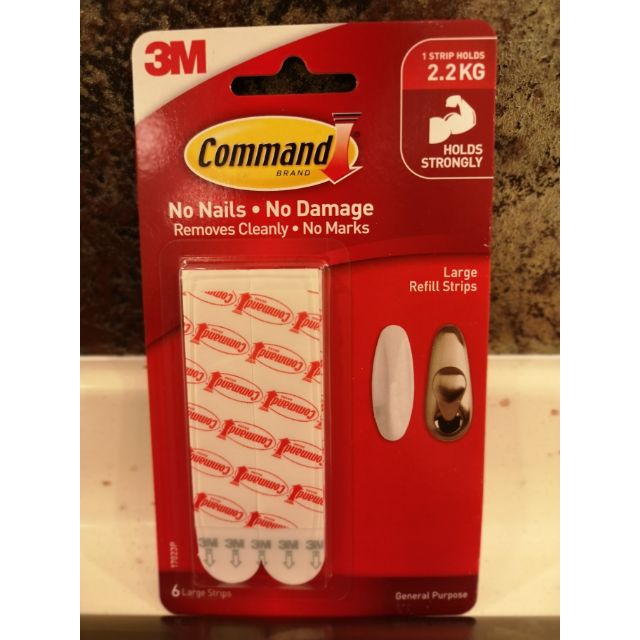 3M Command Large Refill Strips, Re-Hang Indoor Hooks (17023P-ES ...