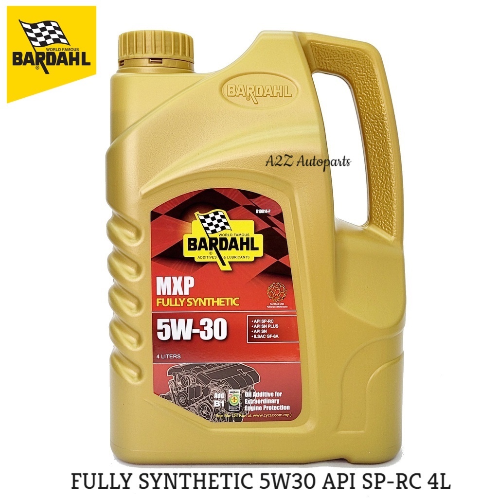 Bardhal Fully Synthetic Sae 5w30 Api Sp Rc Engine Oil 4l Free 1 Oil Filter Shopee Malaysia 4489