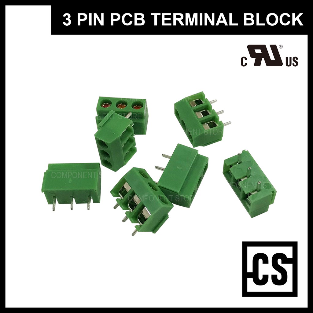 10PCS 3 Pin KF126 PCB Terminal Block Pitch 5.00mm Terminal Connector ...