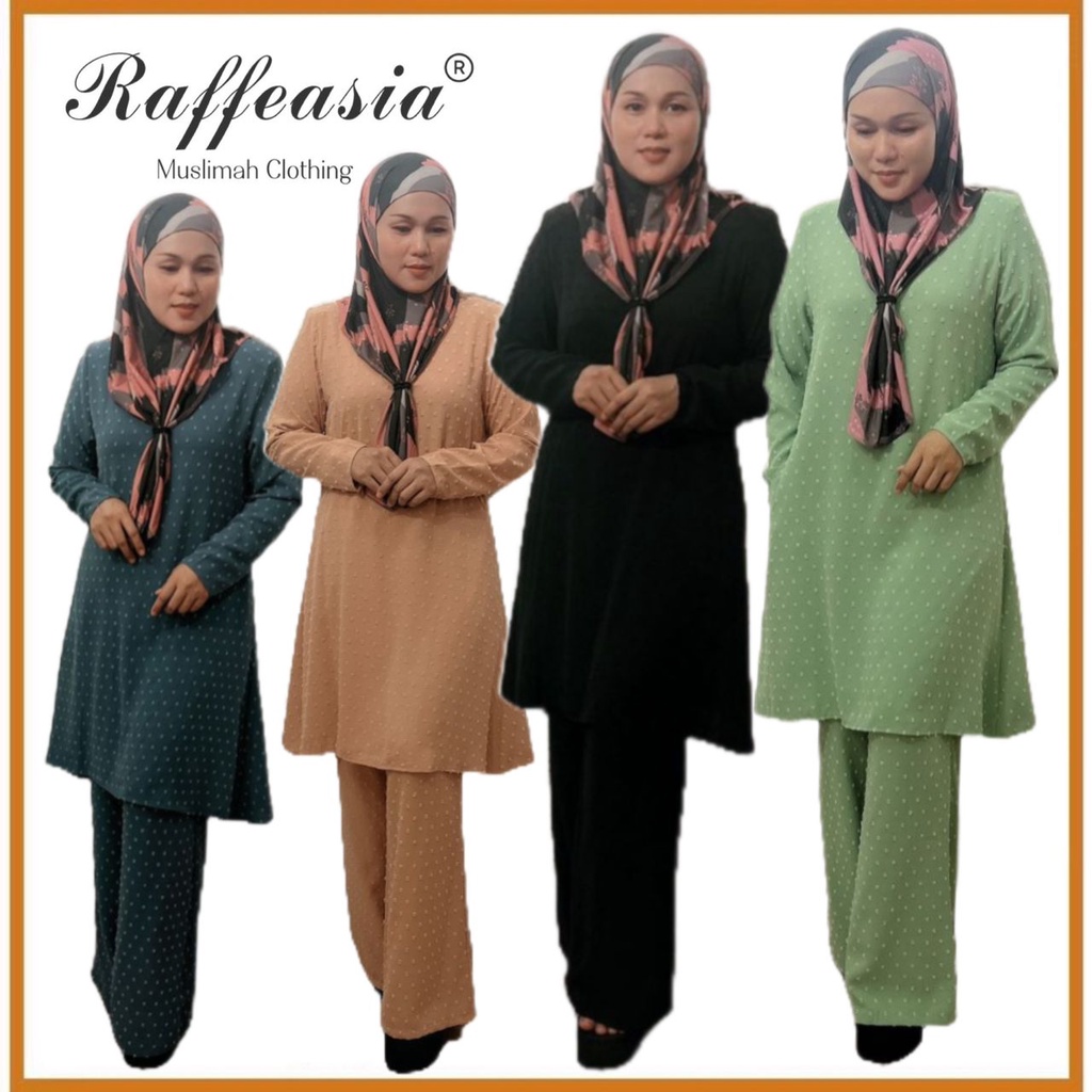 Muslimah Suit Blouse Dan Seluar Palazo Set Warda Dari Raffeassia ...