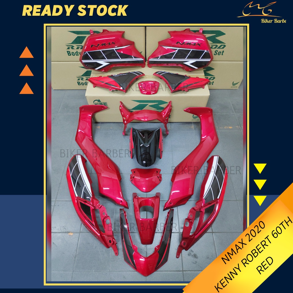 READY STOCK RAPIDO COVER SET NMAX 2020 KENNY ROBERT 60TH RED STICKER