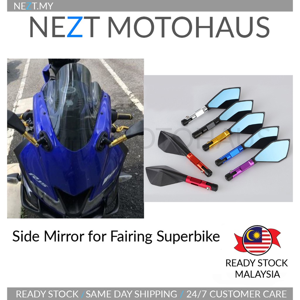Side Mirror for Fairing Superbike Universal All Motorcycle R15 R25 Ninja 250 Ninja 650 ZX6 ZX10