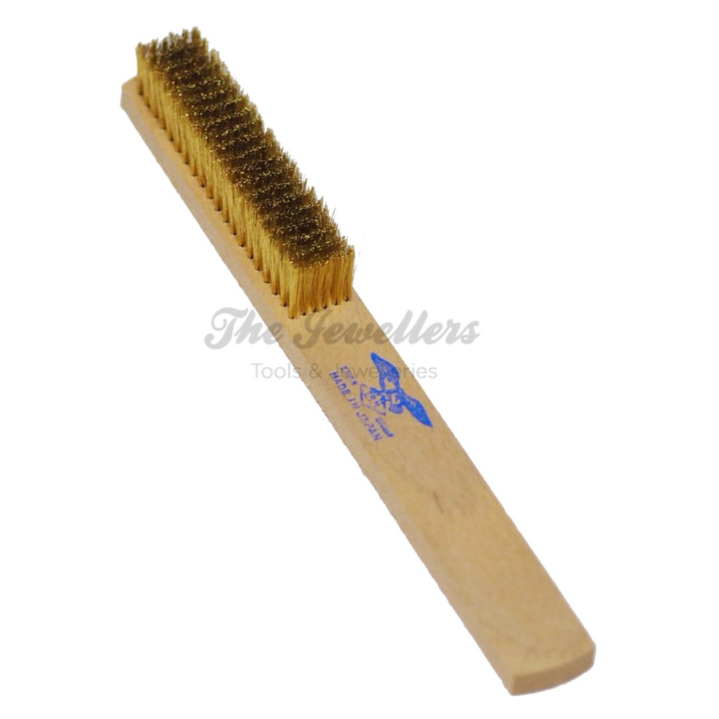 💥READY STOCK💥Eagle 6 Rows Soft Brass Wire Brush with Wooden Handle for  Jewellery Cleaning / Berus Tembaga Lembut