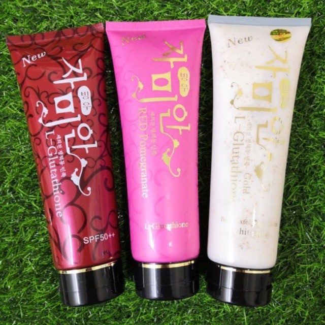 SYB RED POMEGRANATE L-Glutathione Moist Whitening SPF 50++ Lotion/Cleanser/Scrub  (300g)