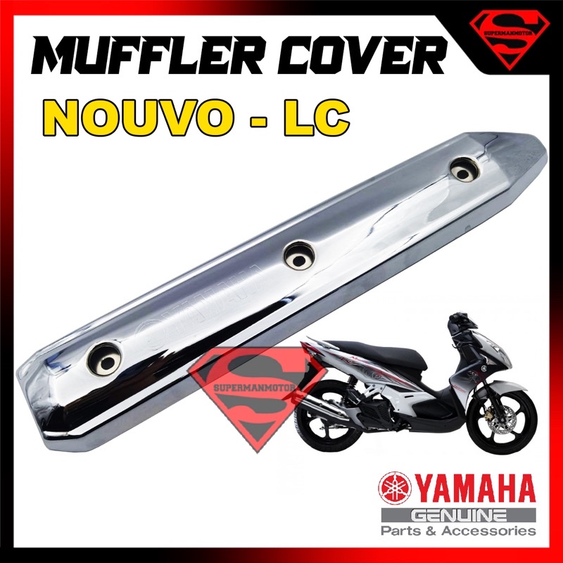 MUFFLER COVER YAMAHA NOUVO LC NOUVOLC EXHAUST COVER EKZOS CHROME