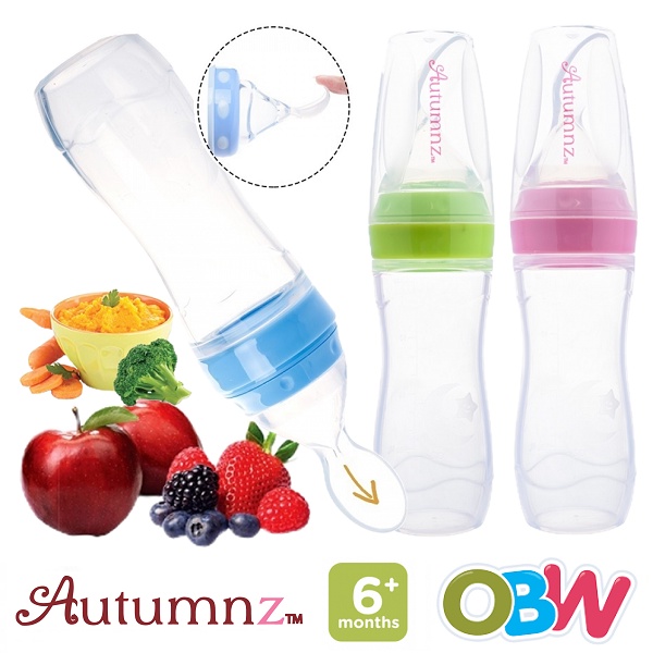 Autumnz - Silicone Squeeze Feeder With Spoon (120ml standard neck