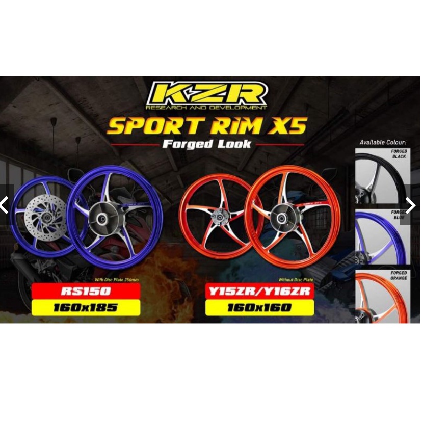 KOZI KZR RS150 Y15 Y16 Sport rim X5 FG511 Open Hub Sport Rim (1.6/1.6 ...