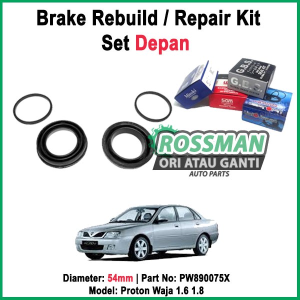 Front Disc Brake Caliper Rebuild/Repair Kit PW890075X Proton Waja 1.6 1