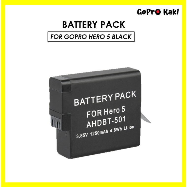 Rechargeable Battery Pack AHDBT501 1250mAh For Battery GoPro Hero 7/6