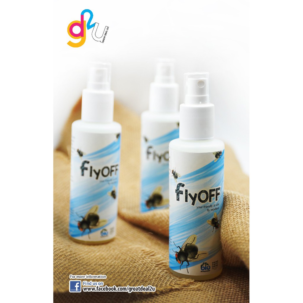Fly-Off (Fly repellent for indoor & outdoor) Biodegradable | Shopee ...