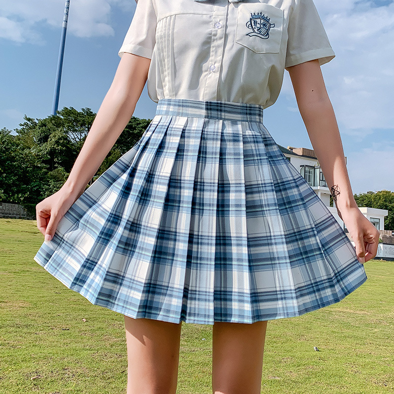 JK uniform Japanese-style plaid skirt authentic pleated skirt school ...