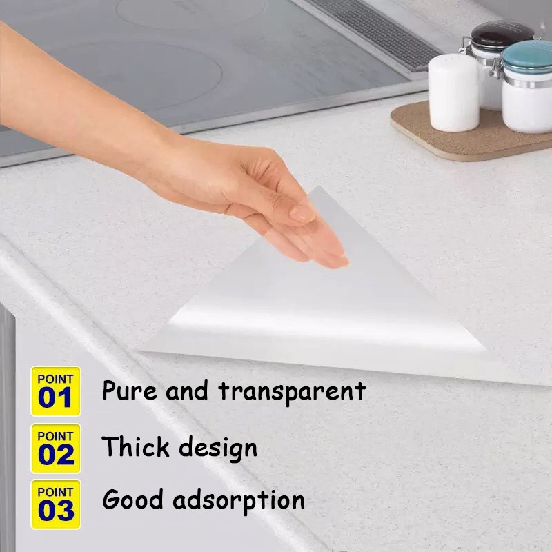 Kitchen Oilproof Waterproof Transparent Sticker Self Adhesive Film Roll ...