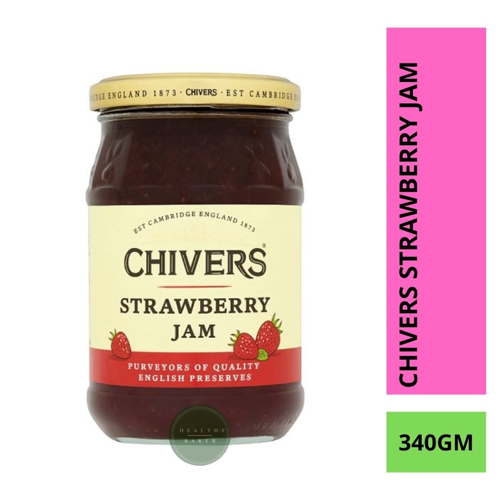 READY STOCK CHIVERS JAM 340G / STRAWBERRY / BLACKCURRANT / JEM / SPREAD ...