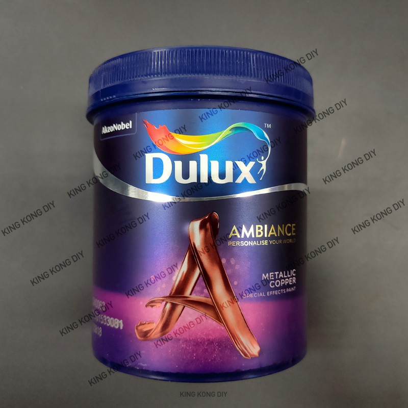 1L ICI DULUX Cat Emas Gold Paint Ambiance Metallic Gold Silver Bronze