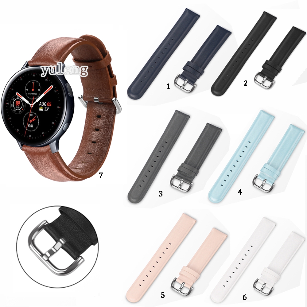 Leather Bands Watch Strap for Samsung Galaxy Watch Active 2 watch 4 5 6 ...