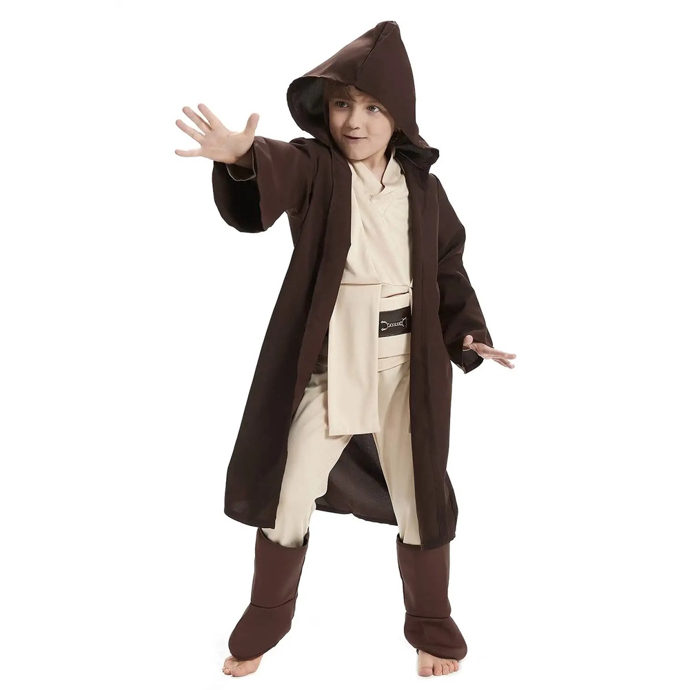 In Stock Star Wars Jedi Costume Kids Tunic Robe Knight Obi Wan Kenobi ...