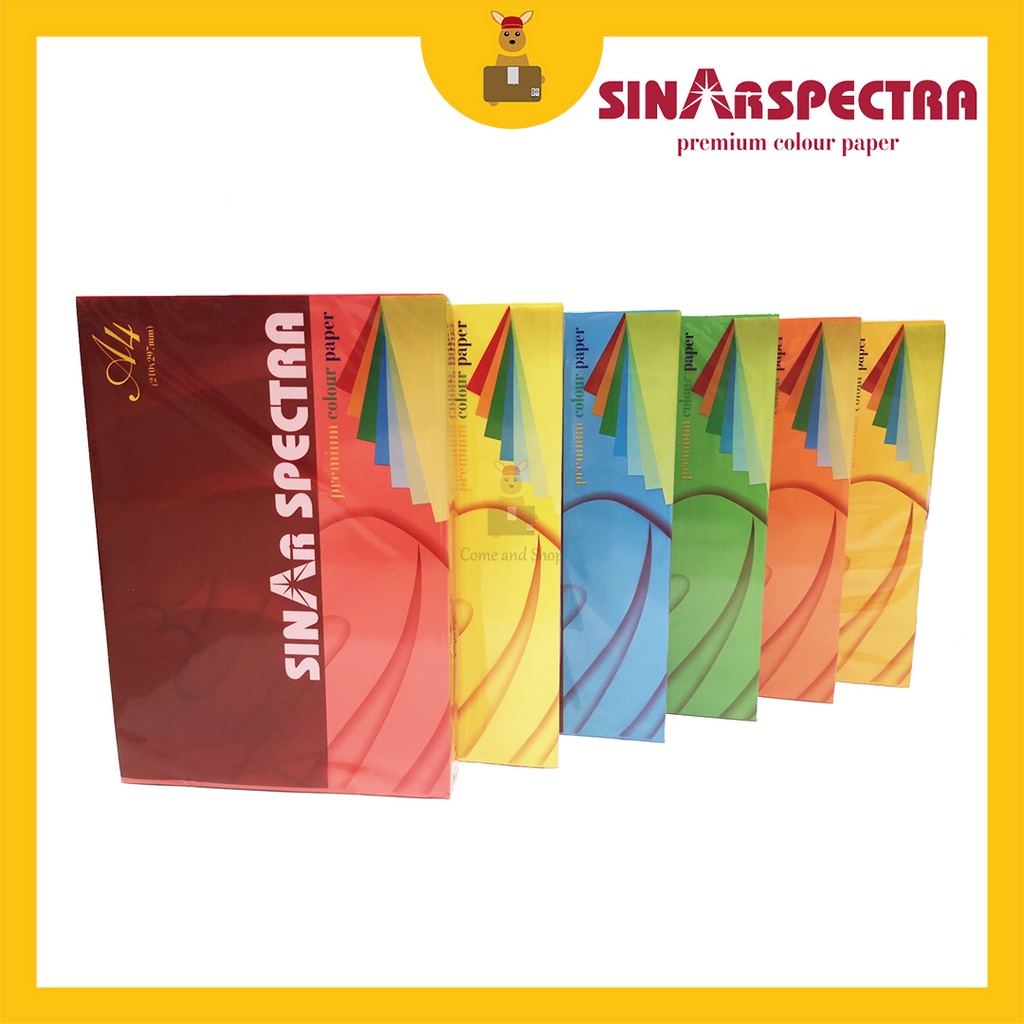 A4 Deep Dark Colour Color Paper Sinar Spectra Kertas Warna A4 450 Sheets 80gsm Shopee Malaysia 4842