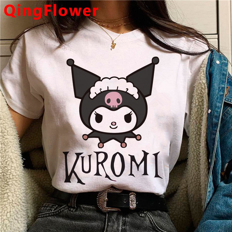 T-shirt Donna Kawaii Manica Corta Stile Harajuku Y2K - Maglietta Oversize Con Drink Cartoon