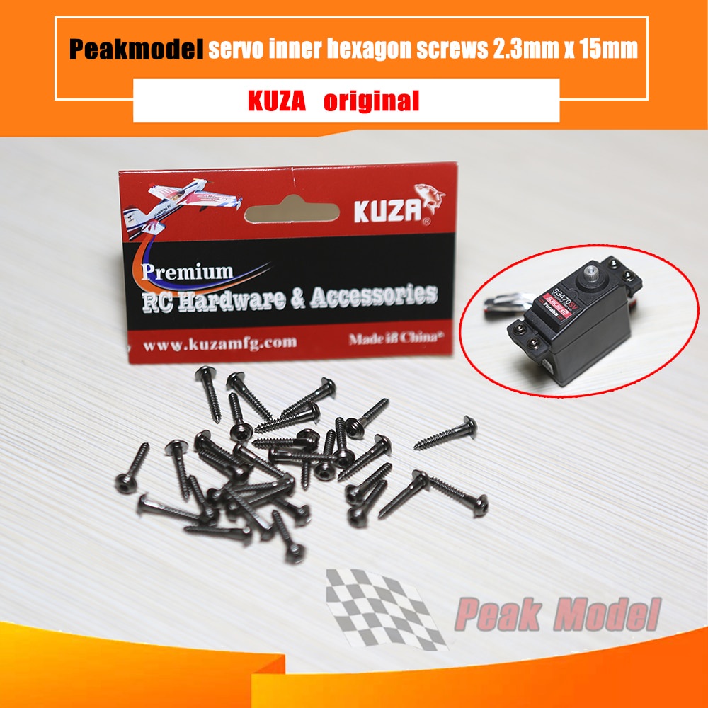 KUZA servo screws 2.3mm x 15mm inner hexagon screws w/ washer self