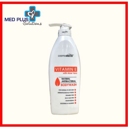 Cosmoderm Vitamin E with Aloe Vera Body Wash 500ml (EXP 08/2024