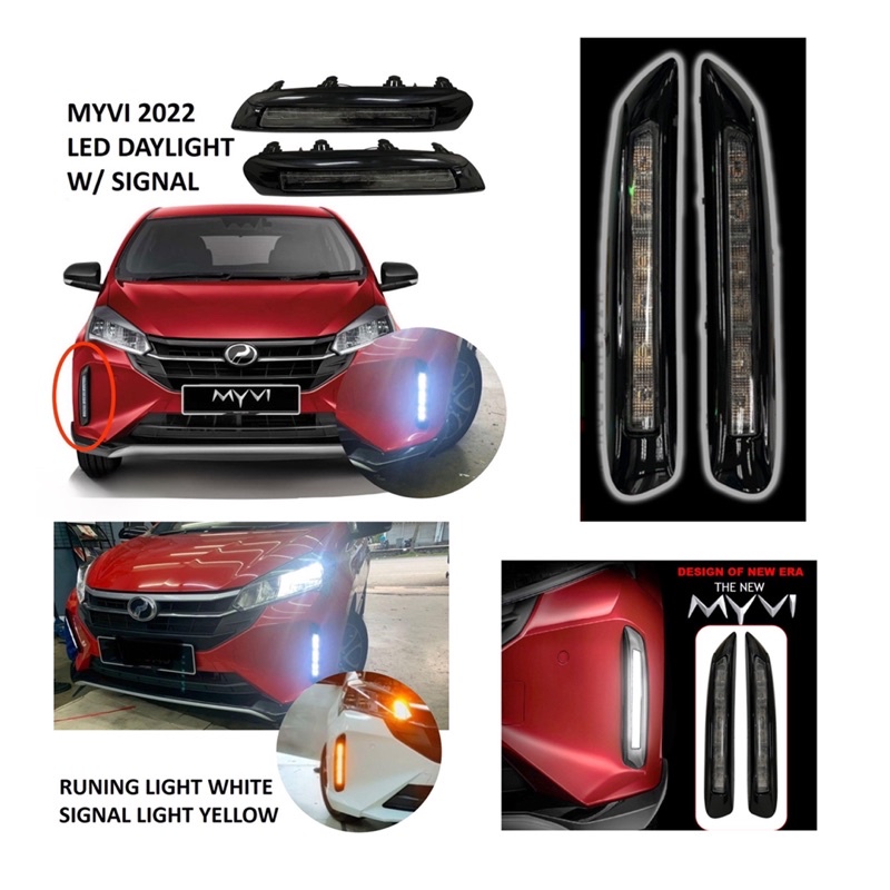 PERODUA MYVI 2022 MYVI NEW OEM FRONT BUMPER LED DAYLIGHT LED DAYTIME