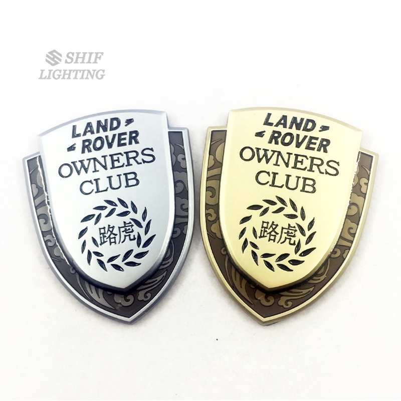 1x Metal LAND ROVER OWNERS Club Logo Car Side Fender Emblem Badge