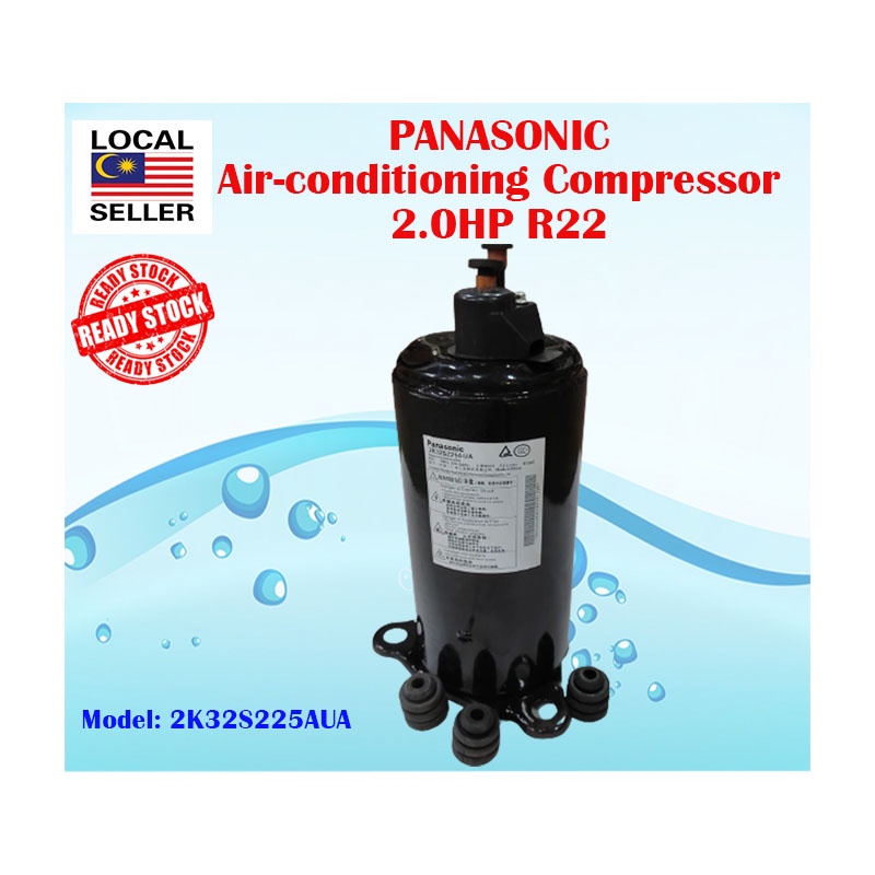 Brand PANASONIC 2.0HP Air-Conditioning Compressor Model 2K32S225AUA/For ...