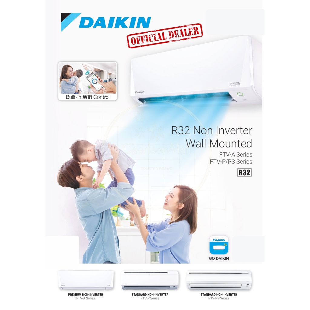 Daikin Ftv P Series Air Conditioner Wall Type Aircond R32 Gas Non