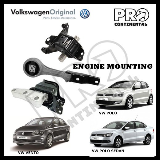 ORIGINAL VOLKSWAGEN POLO VENTO POLO SEDAN ENGINE MOUNTING SET 3