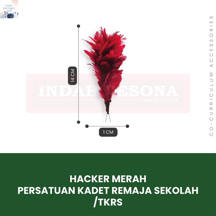 LENCANA HACKER MERAH - KADET REMAJA SEKOLAH (KRS/TKRS) | Shopee Malaysia