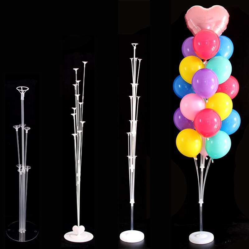 【GB015】Plastic Balloon Stand Holder Balloon Column Base Set Stick Stand ...